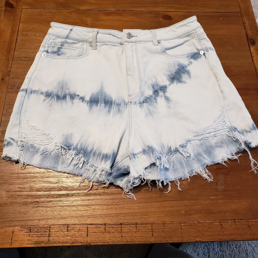 American Eagle Tie Dye Highest Rise Mom‎ Shorts Women's Size 14